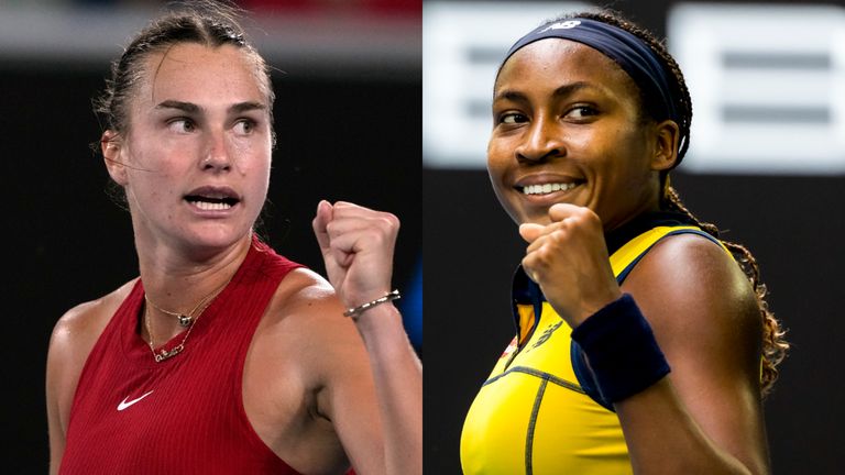 Aryna Sabalenka and Coco Gauff at the Australian Open