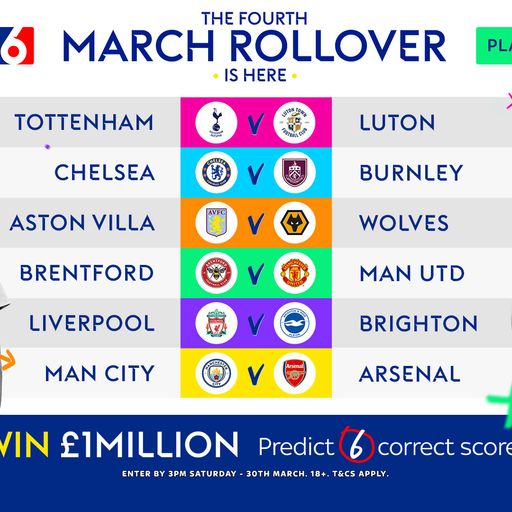 Win £1,000,000 with Super 6!
