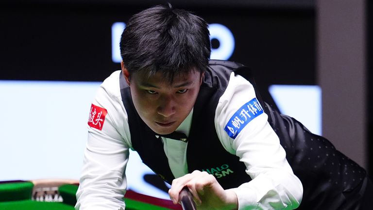 Zhao Xintong in the World Snooker final