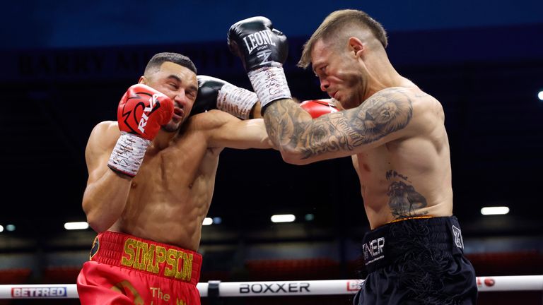 BEN SHALOM BOXXER PRESENTS.ONE OF OUR OWN SIMPSON V ZUCCO.OAKWELL STADIUM, BARNSLEY 07/06/2025.PIC LAWRENCE LUSTIG/BOXXER.(PICS FREE FOR EDITORIAL USE ONLY).EUROPEAN SUPER MIDDLEWEIGHT CHAMPIONSHIP.CALLUM SIMPSON V IVAN ZUCCO
