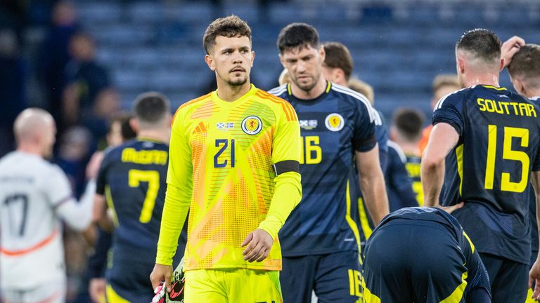 Scotland's Cieran Slicker struggled on his debut