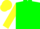 Silk - Green, yellow diamonds, green diamonds on yellow sleeves, yellow cap