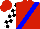 Silk - Red, blue sash, white and black blocks on slvs Silk - Red, blue sash, white and black blocks on slvs
