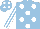 Silk - Light blue, white spots, striped sleeves, light blue cap, white spots Silk - Light blue, white spots, striped sleeves, light blue cap, white spots