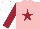Silk - Pink, maroon star & sleeves, white cap Silk - Pink, maroon star & sleeves, white cap