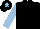 Silk - Black, light blue sleeves, black cap, light blue star Silk - Black, light blue sleeves, black cap, light blue star